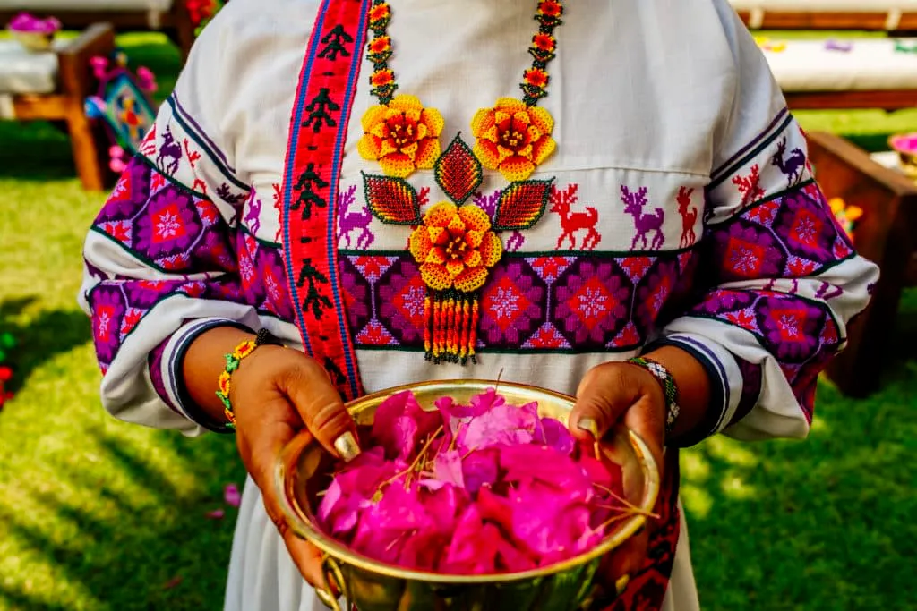 Huichol embroidery