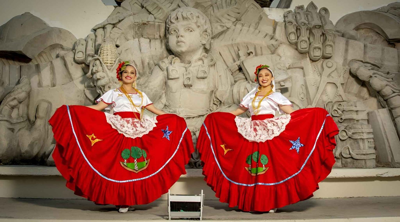 Women dressed in traditional Mayan Costume from Quintana Roo