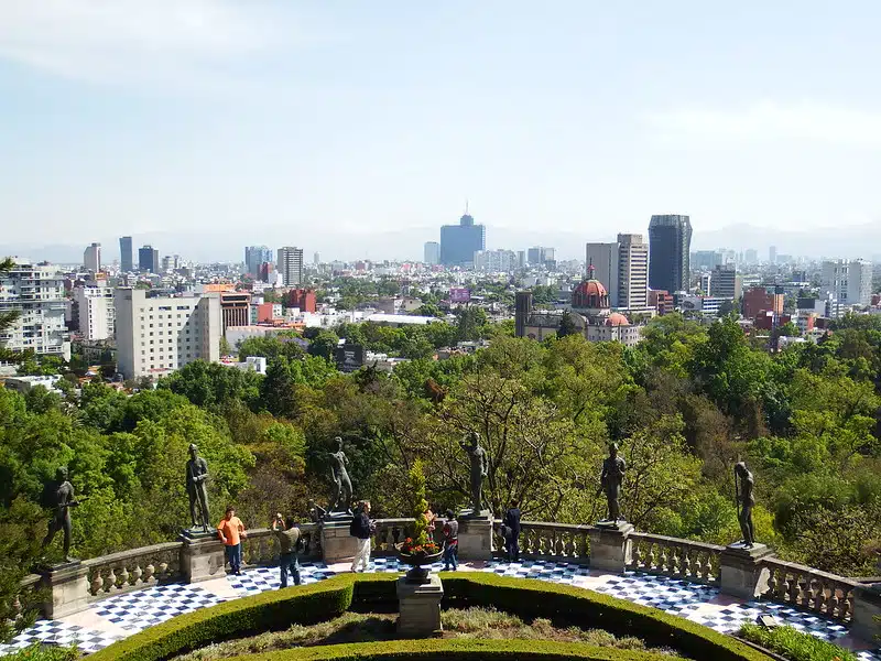 Chapultepec forest and castle in Mexico