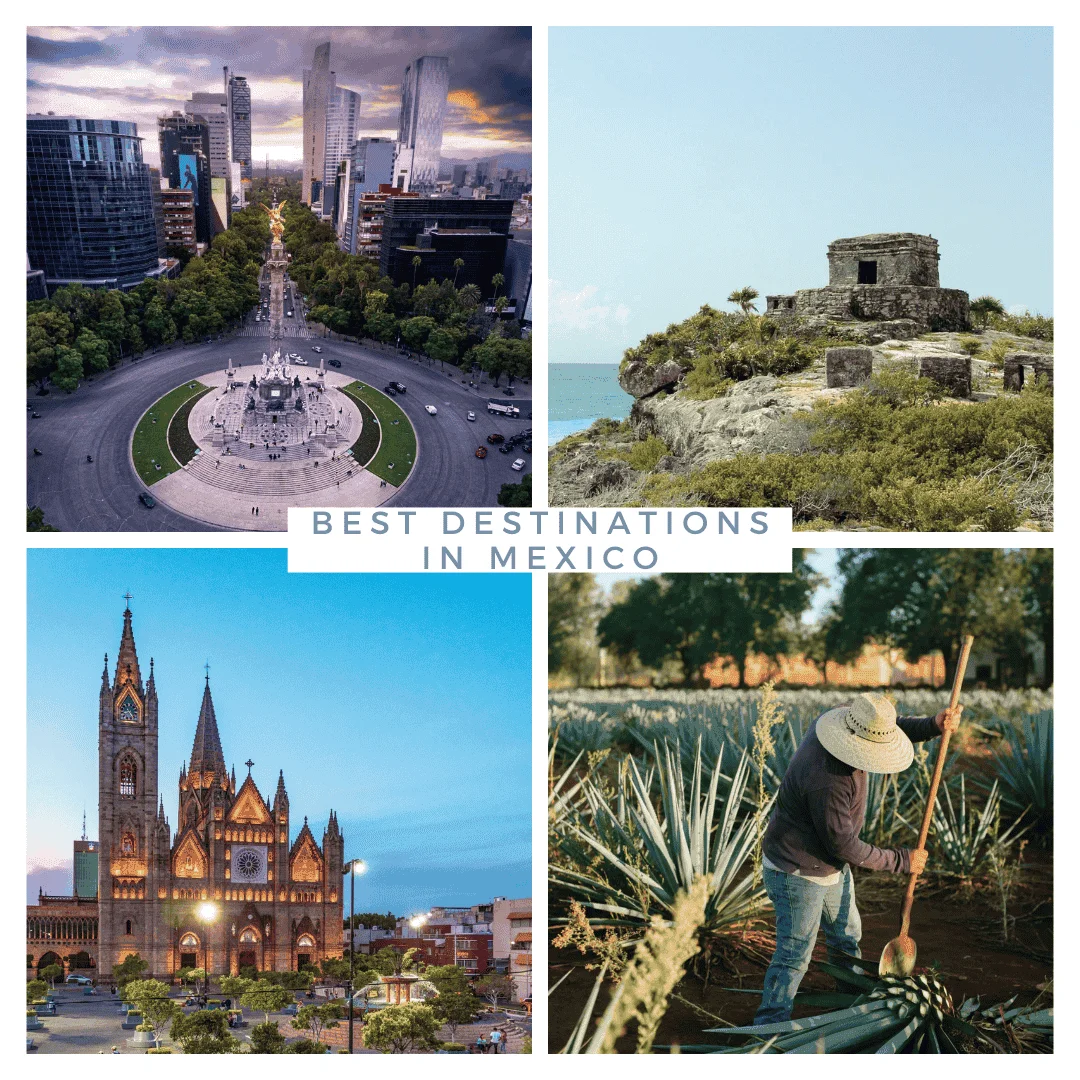 Collage of the best places to visit mexico